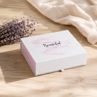 Boîte cadeau rigide en lin avec fermeture magnétique, logo personnalisé