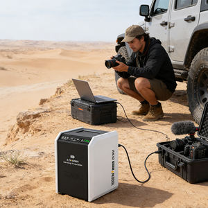 Station de recharge portable pour la maison, onduleur à onde sinusoïdale pure, système de stockage d'énergie solaire avec charge solaire et secteur - Product Image 6