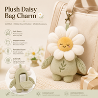 Porte-clés en peluche Ours Tournesol AI, en polyester doux et rembourré de coton PP, mignon, cadeau personnalisé pour sacs, enfants et adultes, 10 cm