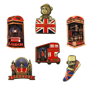 Aimant de réfrigérateur <span class=keywords><strong>en</strong></span> métal professionnel, motif <span class=keywords><strong>Bus</strong></span> de <span class=keywords><strong>Londres</strong></span>, Souvenir de plantes, du Royaume-Uni (Écosse, Galles), fabriqué au Zhejiang - Product Image 2