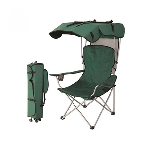 Modern Comfortable Outdoor Portable Folding Chair with Canopy Steel <b>Frame</b> for Beach Park & Hotel Use - Product Image 4