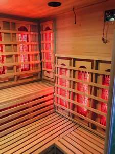 Interior <span class=keywords><strong>de</strong></span> lujo <span class=keywords><strong>de</strong></span> cedro rojo al aire libre Sauna Villa Burning barril Sauna habitación infrarrojo lejano <span class=keywords><strong>onda</strong></span> habitación sudor vapor - Product Image 3