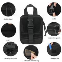 Trousse de premiers secours tactique personnalisée, Molle Rip-Away EMT IFAK, résistante à l'eau, petite taille, polyester, pour pochette de survie