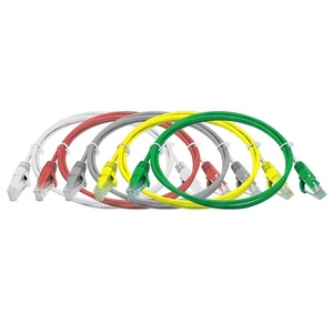 Stock 10 Pack blanc RAL9003 PVC CM cordon de raccordement moulé 1m slim cat6 <span class=keywords><strong>utp</strong></span> 28awg cuivre <span class=keywords><strong>rj45</strong></span> câble de raccordement réseau - Product Image 1