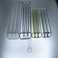 Résonateur en quartz triple orifice en silice fondue dépolie, poli au laser, avec courbure en U pour laser 1064 nm