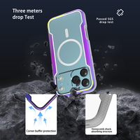 L'usine vend des étuis de téléphone magnétiques antichoc en alliage d'aluminium personnalisés pour iPhone 17 Promax