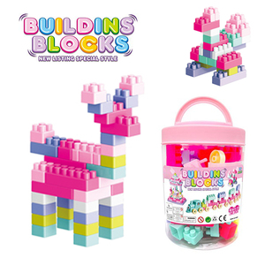 Jinying, Juguetes STEM Creativos, 90 Piezas, Juego de Bloques de Construcción con Tubo de Almacenamiento, Juguetes DIY, Juego Educativo para Niños - Product Image 1