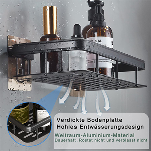 Wholesale <strong>Shower</strong> Caddy Corner Storage Shelf Wall Mounted Self Adhesive <strong>Kitchen</strong> Corner Racks Bathroom Double Shelves - Product Image 5