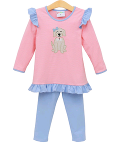 Ropa personalizada de boutique para perros y niños, trajes de 2 piezas, Pelele para bebés pequeños, jersey con cremallera para niños y hermanas, ropa de bebé que combina con hermanos - Product Image 6