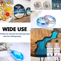 Résine époxy transparente en 2 composants pour VTT, auto-nivelante, haute brillance, pour revêtement de gobelets, tables rivière, bijoux faits main et travail du bois