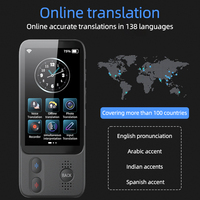 Dispositivo Traductor de Voz Inteligente con Pantalla Táctil, Soporte de Idiomas sin Conexión, WiFi, Traducción en Tiempo Real para Viajes de Negocios