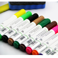 Marqueurs effaçables à sec non toxiques, format jumbo, personnalisables, à pointe biseautée, pour tableau blanc, avec écriture double face et 6 à 12 couleurs