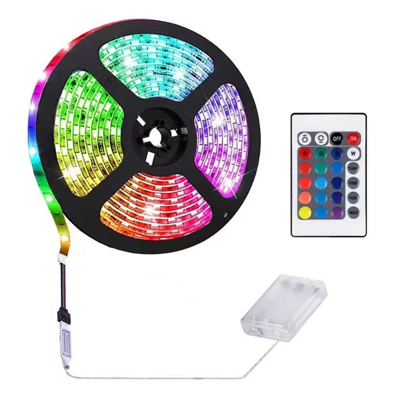 Black Board Battery Box Remote Control RGB Strip Light 10W 1 Meter TV Background Atmosphere Lamp