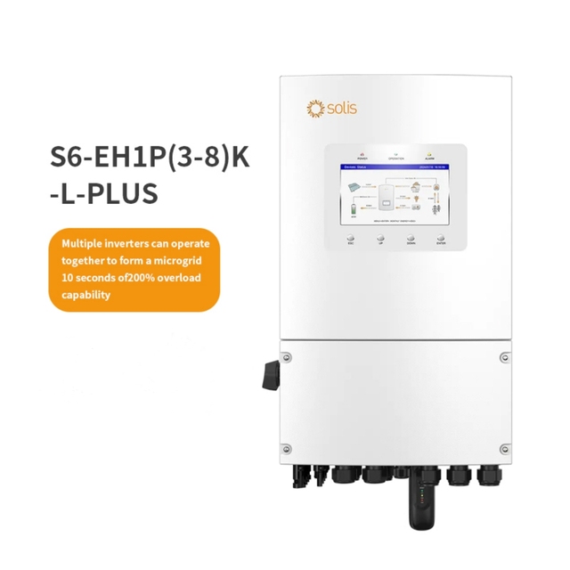 Solis Solar Hybrid Inverter Single Phase Low Voltage 3kw 3.6kw 5kw 6kw 8kw S6-EH1P(3-8)K-L-PLUS Inverter