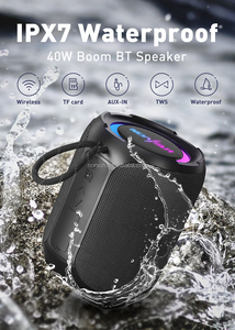 Altavoz Bluetooth Portátil de 40W con Resistencia al Agua IPX7, Luz LED RGB, 12 Horas de Reproducción, Sonido Estéreo TWS para Fiestas de <span class=keywords><strong>Karaoke</strong></span> al Aire Libre - Product Image 2