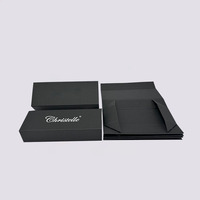 Boîte cadeau en papier pliable à rabat noir Shengcan prête à être expédiée pour lunettes de vue, lunettes de soleil