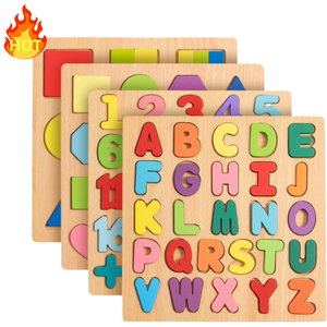 Đầu Giáo Dục Montessori Đồ Chơi Cho Trẻ Em 2-6 Năm Tuổi Trẻ Em 'Bảng Chữ Cái Số Hình Dạng Phù Hợp Với Câu Đố Bằng Gỗ Bé Học Tập - Product Image 1