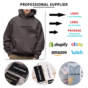 Felpa con Cappuccio di Alta Qualità Streetwear Spessa in Pile Oversize Personalizzata Taglie Forti <span class=keywords><strong>Felpe</strong></span> da Uomo - Product Image 5