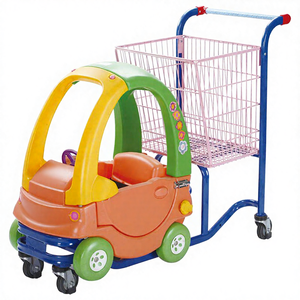 <span class=keywords><strong>Carrello</strong></span> <span class=keywords><strong>per</strong></span> <span class=keywords><strong>Bambini</strong></span> in Plastica con Sedile e Struttura a Rete <span class=keywords><strong>per</strong></span> lo Shopping - Product Image 4