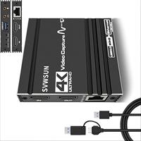 Tarjeta Capturadora de Video USB3.0 4K Hardrock en Oferta, con Salida Loop, RJ45, RCA, Red Gigabit (4K60Hz), Construcción Metálica, Plug&Play, 1 Año de Garantía