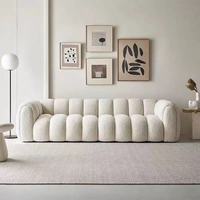 Canapé d'angle modulaire Chesterfield capitonné en tissu bouclé, design nordique moderne, une place, pour l'extérieur et le salon