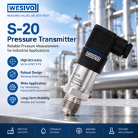 Transmetteur de pression industriel S-20, capteur de pression 4-20 mA, mesure de pression numérique haute précision