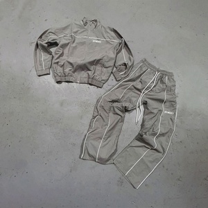 Clothing Manufacturers Custom Tracksuit Set Casual Wear High Quality Windbreaker Jacket and Nylon Pants 2 Piece <b>Jogging</b> <b>Suit</b> - Product Image 2