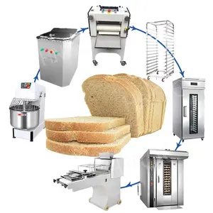 HNOC Large and Commercial Full Complete Bakery Pastry French Bread Make Machine Equipment Set