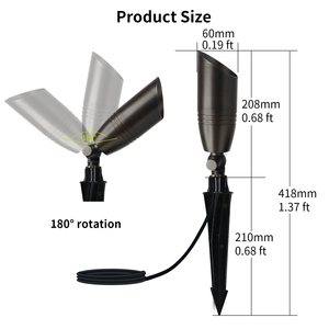 Projecteur LED/Halogène Remplaçable de Haute Qualité Gouly, Lumière <span class=keywords><strong>Spot</strong></span> LED en Laiton, Étanche IP65, Projecteurs Extérieurs RGBW - Product Image 4