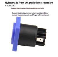 SINGO En gros Prise d'alimentation LED 3 broches à montage sur panneau, plaqué argent bleu, pour écran LED, éclairage de scène, projecteur à tête mobile, truss