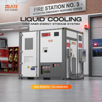 Contenedor de Almacenamiento de Baterías Solares LFP MATE con BESS 100kW 215kWh 300kW 699kWh para Proyecto de Sistema de Energía de Emergencia para Estaciones de Bomberos