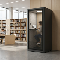 Cabine de bureau insonorisée et ignifuge 33 dB, cabine de travail privée, cabine pour appels téléphoniques, acoustique premium, installation rapide en 30-45 min, OEM & ODM