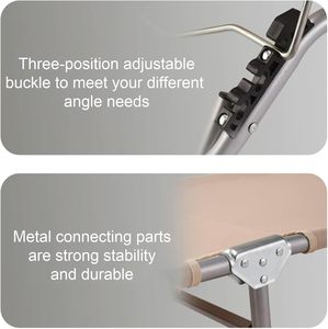 Tumbonas Plegables Personalizadas de Fábrica con Toldo Ajustable, <span class=keywords><strong>Silla</strong></span> Reclinable Portátil de Alta Resistencia para <span class=keywords><strong>Playa</strong></span>, Patio y Exteriores - Product Image 4