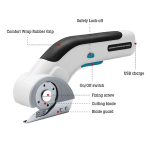 Ciseaux électriques sans balais personnalisables DIY, directement de l'usine, 3,6 V, rechargeables au lithium, pour la découpe de tissus, support OEM - Product Image 1