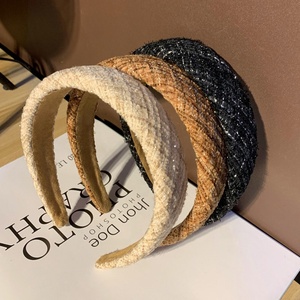 Thời trang sang trọng kẻ sọc phong cách <span class=keywords><strong>Headband</strong></span> với pad và đan tóc ban nhạc cho phụ nữ xinh đẹp - Product Image 2