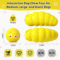 Jouet interactif pour chien avec logo personnalisé, couleur personnalisable, en forme de chenille, couineur, résistant à la mastication, pour la baignade et le jeu de rapport, adapté à toutes les races