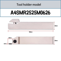 Porte-outil CNC externe de type A4SMR/L en acier à ressort pour rainurage et coupe, outil de découpe de disques de frein et de moyeux de roue, revêtement au nitrure de titane OEM