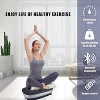 Machine de vibration corporelle complète personnalisée avec Bluetooth 180W, poignée et 6 modes – Plateforme vibrante de fitness