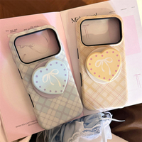 Coque de téléphone magnétique à motif écossais style coréen avec support pour iPhone 18 Pro Max 17 16 15 14, finition mate antichoc