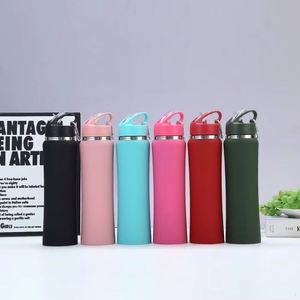 Sports Fitness Stainless Steel Vacuum Insulated Water <b>Bottle</b> 600ml 750ml <b>Straw</b> Lid Matte Finish Portable Outdoor Beverage Vessel - Product Image 3