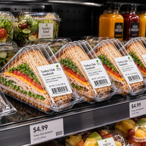 Boîte à sandwich jetable en plastique PET de qualité alimentaire, étanche et empilable, contenants à emporter personnalisables - Product Image 4