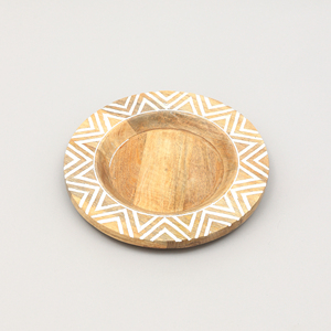 Sottopiatto in Legno da 13 Pollici con Design Geometrico per Decorazione Tavola - Product Image 1