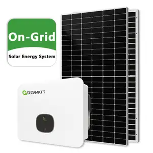 Complete 5kW to 10kW Home Solar Generator System Grid Tied PV Power with Lithium Ion Battery MPPT Controller Roof Mounting