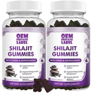 Gomitas de Shilajit del Himalaya de Marca Privada OEM ODM con Chaga y Ashwagandha, Suplemento Vegano de Shilajit para Adultos, Apoyo Energético - Product Image 1