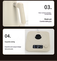 Bouilloire électrique à col de cygne en acier inoxydable avec contrôle intelligent de la température pour le café et le thé