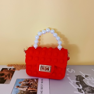 Sac bandoulière décompression à bulles motif dessin animé pour femme, pochette à monnaie perlée à porter à la main - Product Image 6