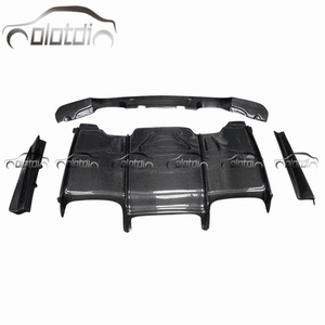 PSM Style Carbon Fiber Rear Bumper Lip Fins Spoiler Winglet <b>Splitter</b> Diffuser for BMW F30 Upgrade an M3 - Product Image 1