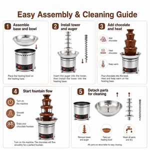 Fontaine à <span class=keywords><strong>chocolat</strong></span> commerciale à 7 niveaux pour mariage, <span class=keywords><strong>machine</strong></span> à <span class=keywords><strong>fondue</strong></span> au <span class=keywords><strong>chocolat</strong></span> - Product Image 5