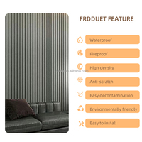 Panel Cladding Soffit PVC Modern Tahan Air Tahan Api Berongga 3D Beralur - 3m X 165mm untuk Villa Kamar Mandi Balkon