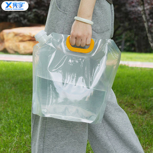 ถุงพลาสติกใสแบบตั้งได้ PE แบบกำหนดเอง ใช้ซ้ำได้ พับเก็บได้ พกพาสะดวก พร้อมหูจับและจุกสำหรับไวน์ <span class=keywords><strong>น้ำ</strong></span>มันมะกอก เบียร์ <span class=keywords><strong>น้ำ</strong></span>ผลไม้ - Product Image 4